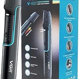 VGR V-602 Professional Body Hair Trimmer with Built-in Light & Extendable handle Fully Waterproof Trimmer 120 min Runtime 6 Length Settings (Black)-image-17