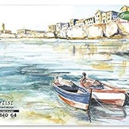 Sundaram A4 Artist Drawing Book with Butter Paper 32 Sheets / 64 Pages - (29.5 X 21 cm) - 140 GSM - Spiral-Bound Drawing Book for Artists - Superior Binding Strength and Wrapper Lamination - D-11B-image-48