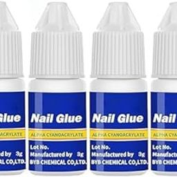 Professional Nail Glue, 10g Each, Pack of 4, Strong Adhesive for Artificial Nails, Quick-Dry Formula-16