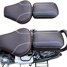 Pure Biking Stylish Design Seat Cover Brown Compatiblw with RE Classic 350/500 CC 2012 to 2020 Modle-image-39