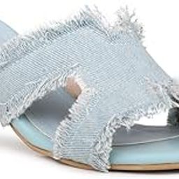 inc.5 Womens Womens Blue Casual Open Toe Kitten Heel Mules Sandal-picture-7