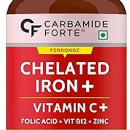 Carbamide Forte Chelated Iron with Vitamin C, B12, Folic Acid and Zn - 100 Tablets-12
