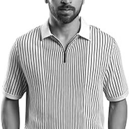 Vertical Pin Stripe Pinnacle Polo | Tailored Fit | Breathable Fabric with Subtle Pin Stripe Detailing | Elegant Minimalist Design | Smart Casual Wear-image-8