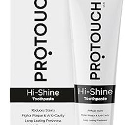 PROTOUCH Hi Shine Toothpaste | Teeth Whitening, Cavity Prevention and Superior Cleaning | With Charcoal | SLS & Fluoride Free Toothpaste with N-HA for teeth remineralization & Active Cleaning-1