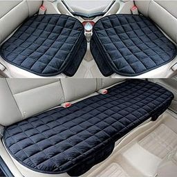 Rylan Comfortable Ultra-Soft Memory Foam Car Seat Cushion Cover with Non-Slip Grip and Storage Pouch – Universal Fit, Easy-Care, All-Season (Black Front 3PCs)-image-6