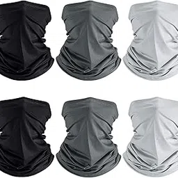 ketkar Unisex Cotton polyester Plain Bandana|Seamless magic headscarf riding mask to keep warm_Free Size(Pack Of 06)-picture-47