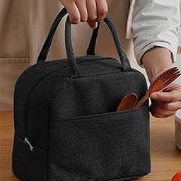 QXORE Picnic & Lunch Bags/Tiffin/Travel/Storage Bag | Leakproof Keeps Hot and Cold | Unisex Lunch Box Bag for Kids, Office, Picnic, School (Grey)-image-92