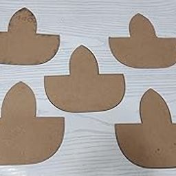 SellplusCrafts MDF Wooden Diya Shape Base for Craft | Laser Cut Craft Board| DIY Project Display Frame | Laser Cut Craft Supply (MDF Diya Cardboard) (Pack of 5)-image-95