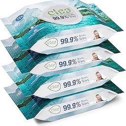 Clea 99.9% Water Baby Wipes with Lid | Pure & Gentle | 2 Simple Ingredients | Ideal for Newborns (0+ Months) | Dermatologically Tested | Aloe Vera Extract | 72 Wipes (Pack of 4)-image-39