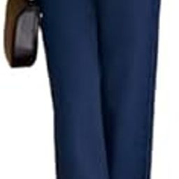Women's Mid Waist Wide Leg Baggy Jeans, Dark Blue, Loose Fit (in, Numeric, 28, Regular, Dark Blue)-image-60