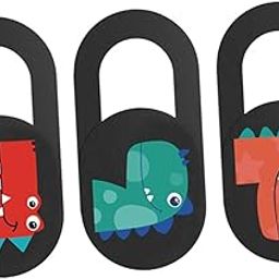 DIYEAH 3pcs Dinosaur Pattern Laptop Camera Cover Slide Ultra-Thin Webcam Privacy Protector for Laptops Tablets and Phones Adorable Design for Easy Use and-93
