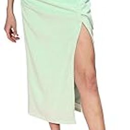 Mint Green Side Ruched Skirt-image-37