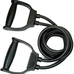 Addiction Toning Tube/Resistance Tube for Men, Women, Girls, Boys (Black Color) Double Style-image-1