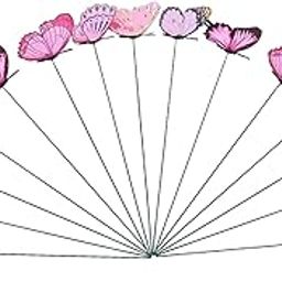 24x Butterfly Garden Stakes Housewarming Patio Butterfly Decorations Outdoor Pink| Garden Statue | Lawn Ornament | Décor-image-8