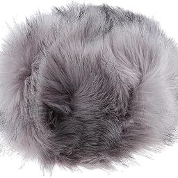 Enakshi (LABEL) Women Warm Winter Russian Fluffy Faux Fur Hat Earwarmer Earmuff Cossak Ski Light Gray-image-91