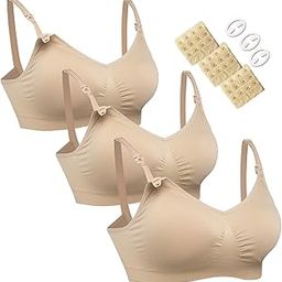 Women's Seamless Nursing Maternity Bra Push Up Comfort Sleep Bralette 3PCS/Pack-image-14