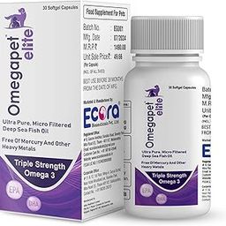 Omega Pet Elite Softgel Capsules | Ultra Pure Deep Sea Fish Oil | Rich in Omega-3 (EPA & DHA) for Pets | Supports Joint, Skin, Coat, & Heart Health | 30 Softgels-17