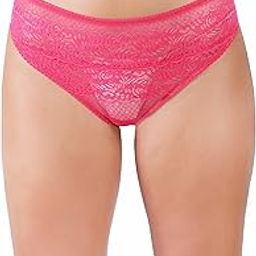 Women's Medium Coverage Soft Touch Microfiber Nylon Elastane Stretch Mid Waist Lace Styled Bikini.-image-29