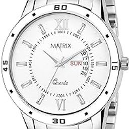 Antique Day & Date Leather Strap Analog Silicone Watch For Men & Boys - Black-image-88