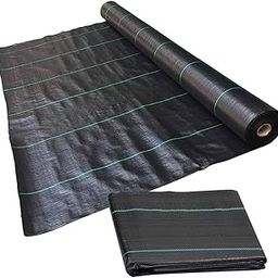 Weed Control Barrier Sheet Mat 1 x 50 Mtr, Landscape Fabric 110 GSM Heavy Duty Weed Block Gardening Mat for Gardens, Agriculture, Outdoor Projects (Black)-image-67