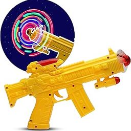 Gooyo GY688-A5 Battery Operated Space Gun Toy with Rotatable LED Fan | Dynamic Music & Light Effect Toy Gun for Kids, |Yellow| Power Source: 3xAA Battery (Not Included)-19