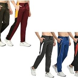 Mens Solid Regular Fit Polyester Lower Track Pants [Pack of 5] Multicolor 651-image-28
