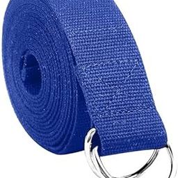 Fit Div™ Yoga Belt for Women and Men - Yoga Strap for Stretching with Extra Safe Adjustable D-Ring Buckle - Durable and Comfy Texture - Perfect for Your Yoga Session - 8 Feet, Blue-image-93