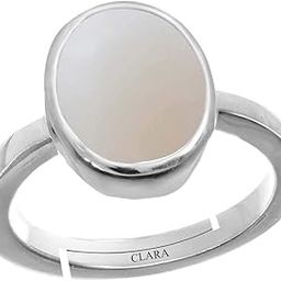 Opal 5.5cts or 6.25ratti Stone Silver Adjustable Ring for Men-image-1