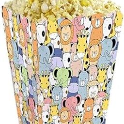 Pack Of 10 Animal Jungle Theme Popcorn Box-Holder For Party - Multicolor-image-7
