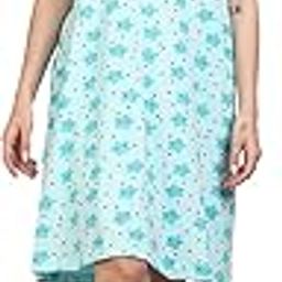 Dream Darzi Women's Smiley Star Printed Hosiery Tunics/Dress Aquablue Dresss -L-image-49