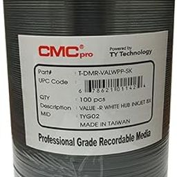 CMC Pro Taiyo Yuden Valueline 16X, 4.7GB White Inkjet Hub Printable DVD-R 100-Disc Tape Wrap-image-70