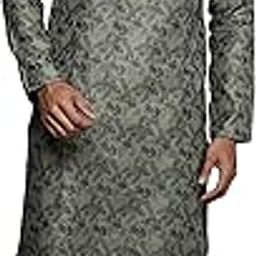 Men's Botanical Printed Kurta Set (2pcs)-image-26