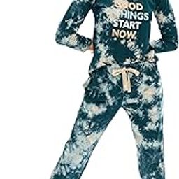 Women's Cotton Tie-Dye Printed Top & Payjama Full Sleeve Loungewear Nightsuit Set-image-89