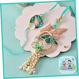 CraftVatika Rakhi Gift for Brother and Bhabhi, Bhaiya Bhabhi Rakhi Set of 2 with Magnet Gift, Rakhi for Brother with Gift Combo Set, Fridge Magnet Gift for Decor-22