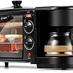 3 in 1 Breakfast Maker With Coffee Maker, Mini Oven, NonStick Grill Toaster Oven Portable Multifunctional Family Size Breakfast Station, Electric Grilled Machine for Sandwiches Cake-27