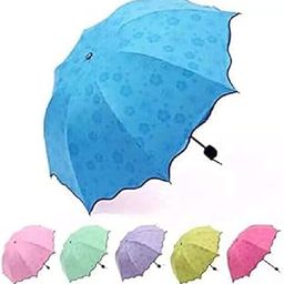 Fancy Magic Umbrella Changing Secret Blossoms Occur with Water Magic Print 3 Fold Umbrella for Girls, Women, Boys, Men & Children for UV, Sun & Rain[pack of 1-multi color]-image-61