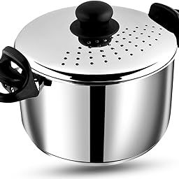 Vinod Stainless Steel Pasta, Rice Pot with Strainer lid - 4 Litre, SAS Bottom Rice Steamer Cooker, Noodles, Veggies Boiler Pot with Locking Handles, Induction Base - 2 Year Warranty-17