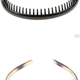 LICHTS®3Pcs Mens Alice Hair Band Sports Headband Toothed Clips Comb Hoop Headwear|Clothing, Shoes & Accessories | Womens Accessories | Hair Accessories|3 Piece Headband-image-4