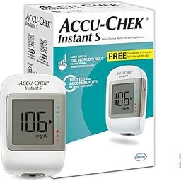 Accu-Chek Instant S Blood Glucose Glucometer Kit with Vial of 10 Strips, 10 Lancets and a Lancing device FREE for Accurate Blood Sugar Testing-10