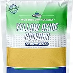 Myoc Yellow Oxide Powder–100 Gm (3.5Oz), Yellow Oxide Powder Cosmetic Grade, Yellow Iron Oxide Powder for Makeup, Yellow Oxide Powder for Paint, Yellow Oxide Mineral Powder, Yellow Oxide Matte Powder-52