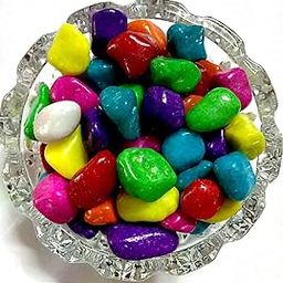 Nav Grah Quartz Pebbles Tumbled Stone (500 Gram) with Glass Dish Bowl Vastu Correction Feng-Shui Remedy-image-25