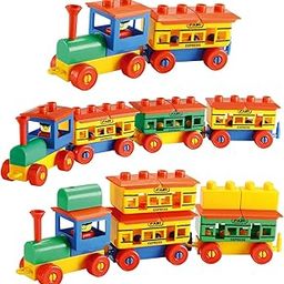 TOY FUN Chhook Chhook Train Toys Plastic Building Blocks Set for Kids | 3 4 5 Years and Above | 40+ Pieces | Big Blocks | No battries | Non Toxic Safe-image-12