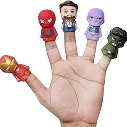Parvaz Kidoyz Finger Puppet Set for Kids – 5 Superhero Characters | Plastic Finger Puppets for Storytelling, Roleplay & Fun | Age 5-7 Years-6