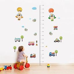 Decal O Decal Vinyl 'Height Chart with Cute Babies' Cartoon Wall Stickers, Multicolour, Pack of 1, 130cmx160cm-image-6