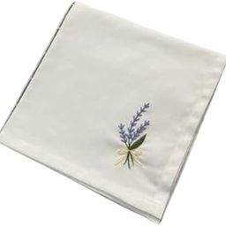 Shree adodhya women hankerchief with beautiful purple flowers design embroidery,white colour and cotton handkerchief with embroidery set of 2.-image-77