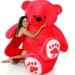 OS Retail Teddy Bear for Girls, Panda Teddy Bears, tady Bears Toys Big Size Latest (Red, 5 Feet)-4