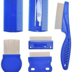 UJEAVETTE 2x6Pcs Pet Flea Comb Massage Kitten Grooming Cats Dogs Tear Stain Remover Comb, Reusable Animal Hair Removal Brush for Dogs and Cats, Self Clean Pet Fur from Carpet, Furniture, Rugs-image-72