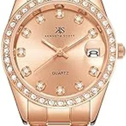 kenneth scott Women's Watch, Analog Display and Stainless Steel Strap - K23545-RBKK, Rose Gold-picture-36