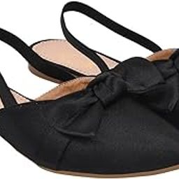 shoetopia Women’s Flat Sandals – Stylish Slingback Slip-On Bally with Bow Design, Comfortable Casual & Party Footwear-picture-18