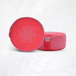 Dhyana Premium Organic Zafu Meditation Cushion - Buckwheat Filled, Ergonomic Design for Comfort & Support - Ideal for Yoga & Mindfulness Practice.-16